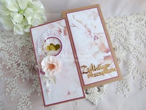 Ślubna kartka w pudełku 1064
