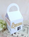 Exploding box na 18 urodziny z koroną w kolorach: różowy, czarny, złoty, biały